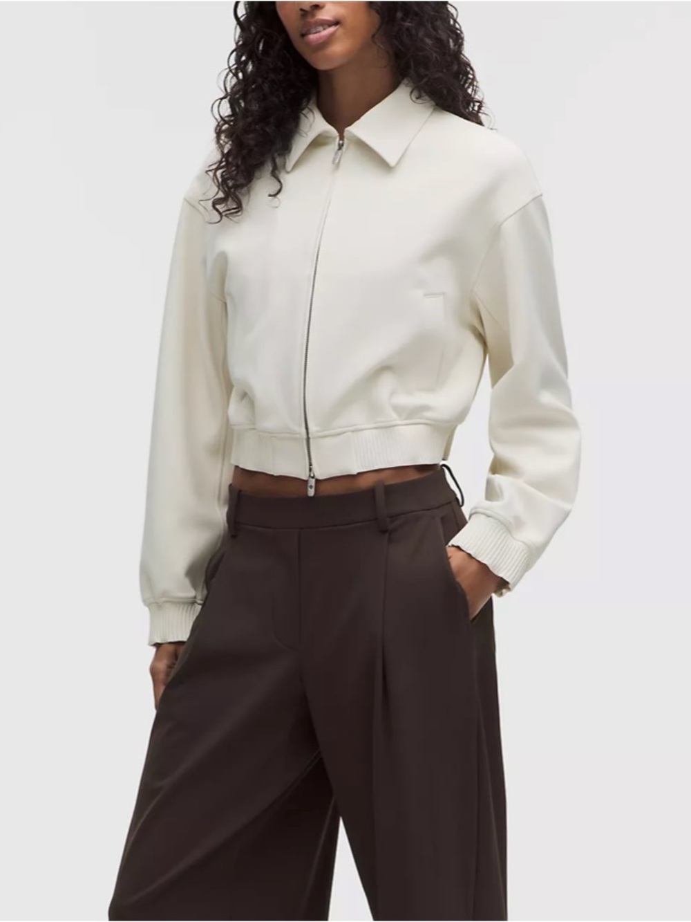 Lululemon Daydrift Bomber Jacket, NWT, SZ S, in Light Ivory